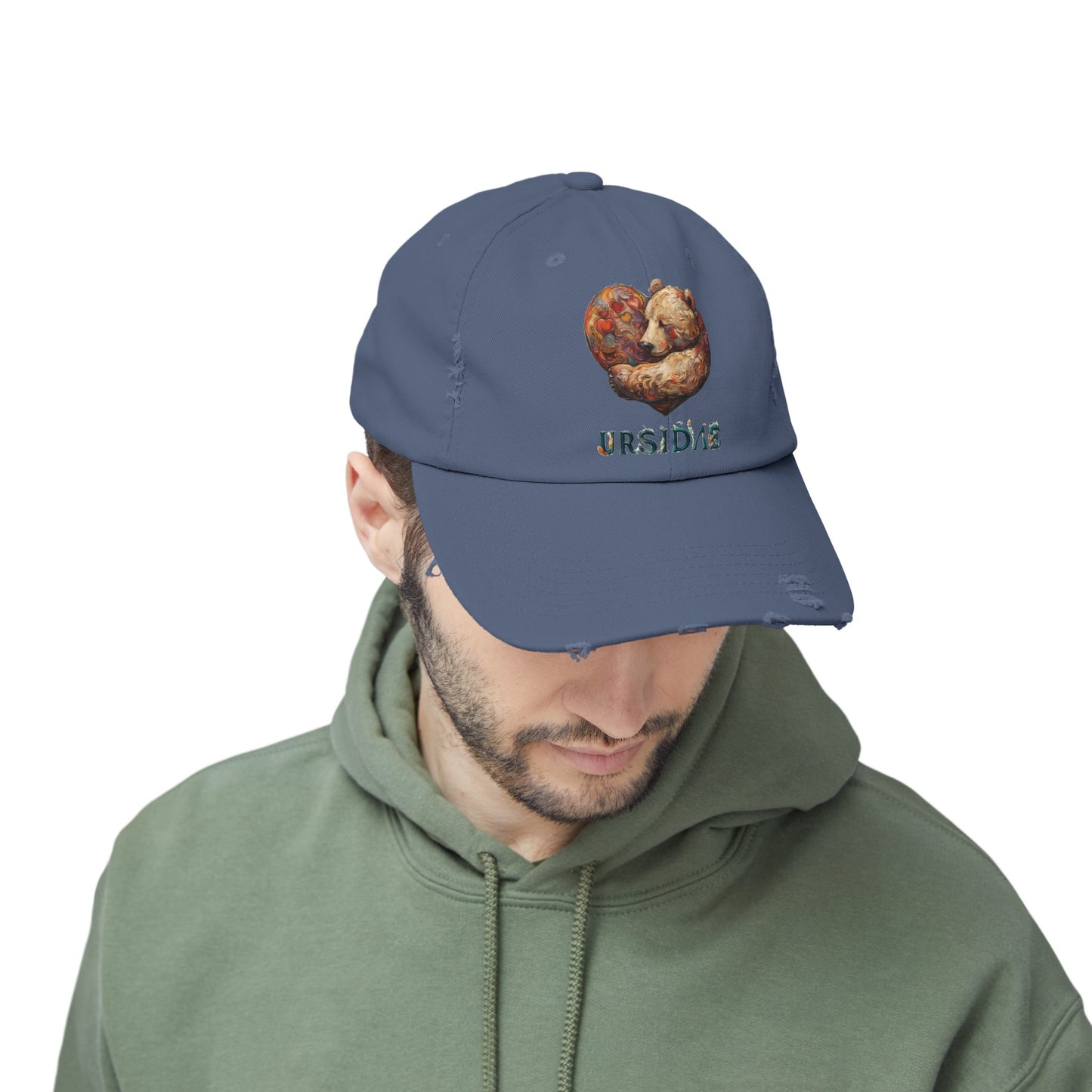 BearHeart Unisex Distressed Cap