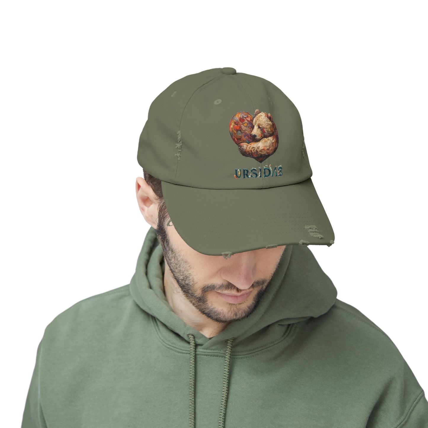 BearHeart Unisex Distressed Cap