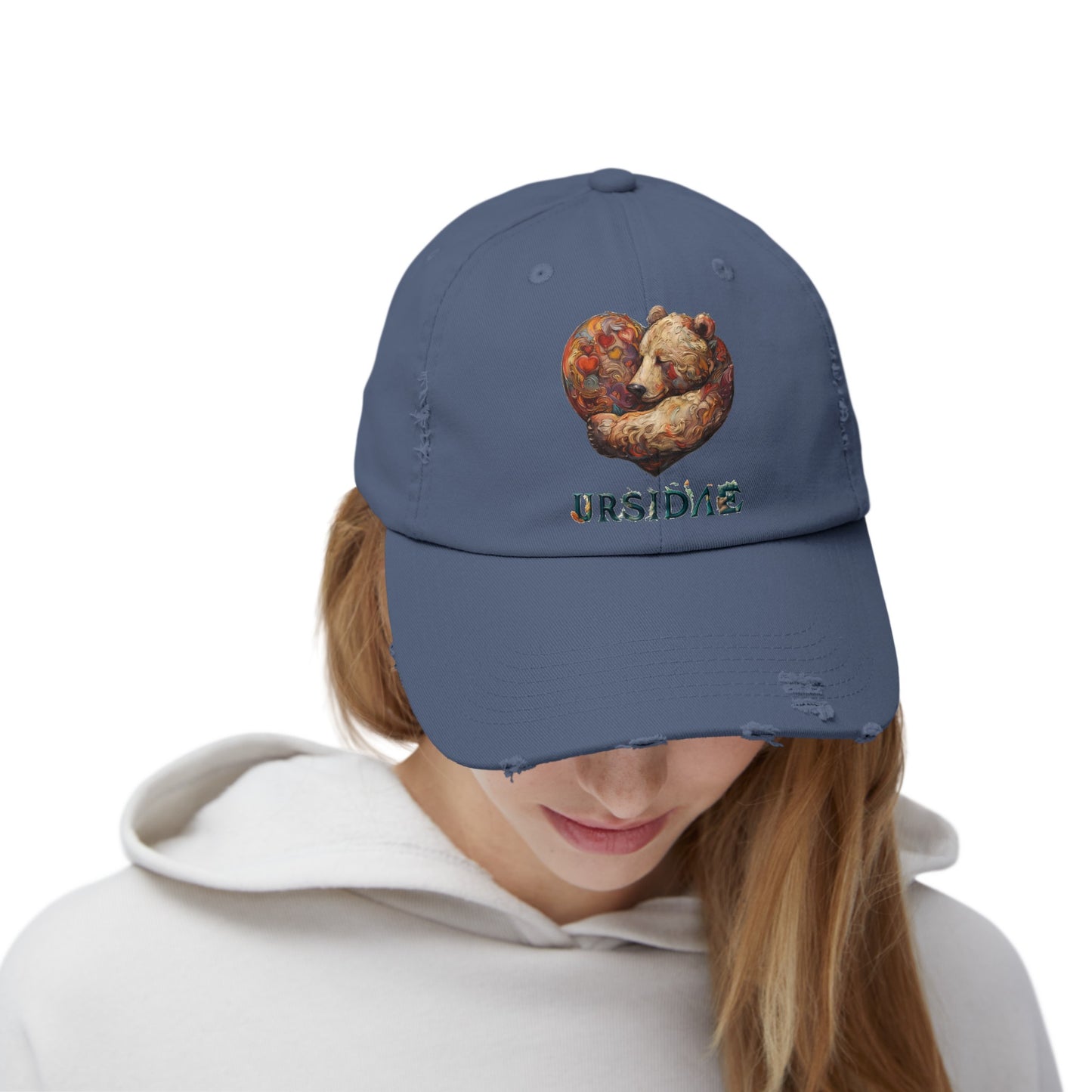 BearHeart Unisex Distressed Cap