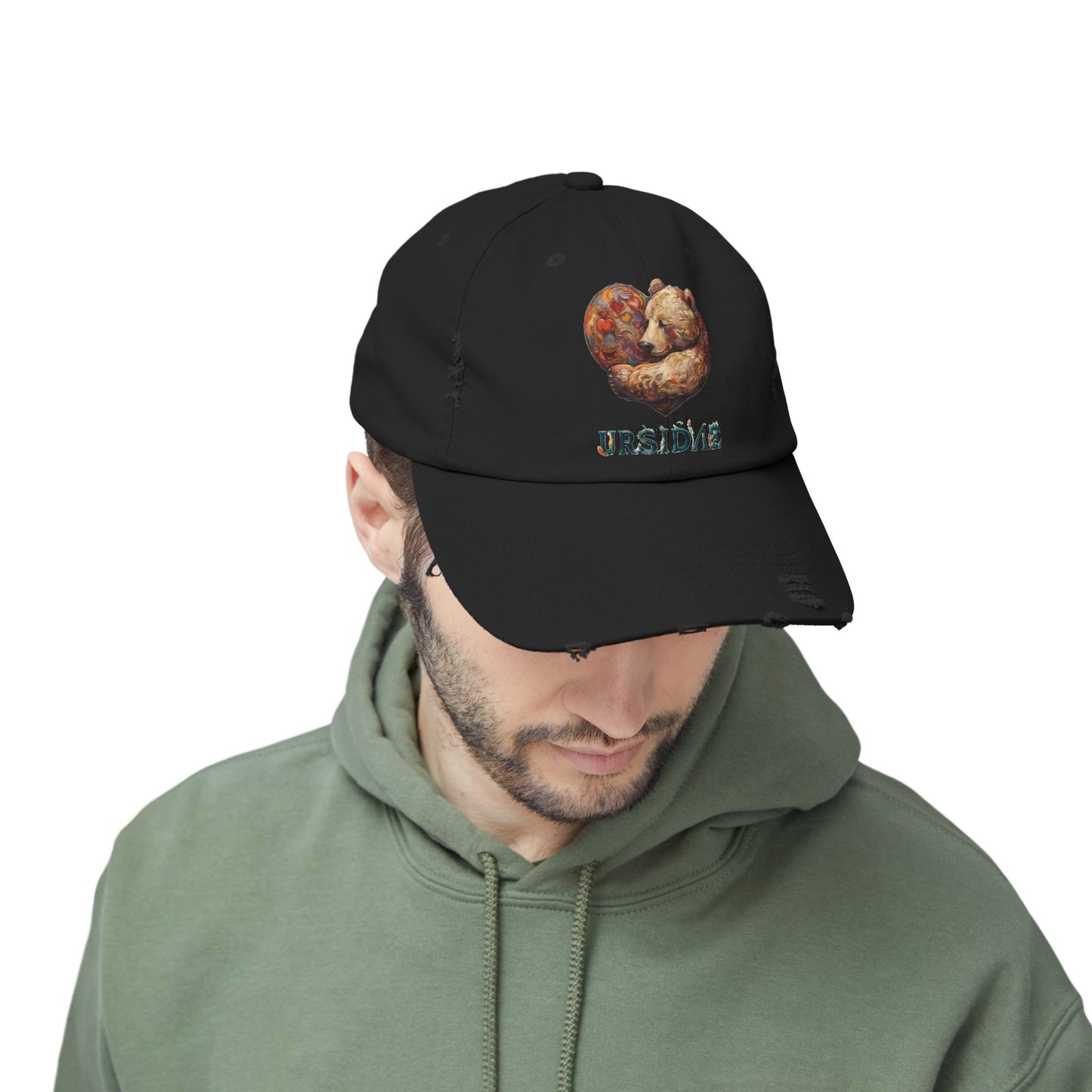 BearHeart Unisex Distressed Cap