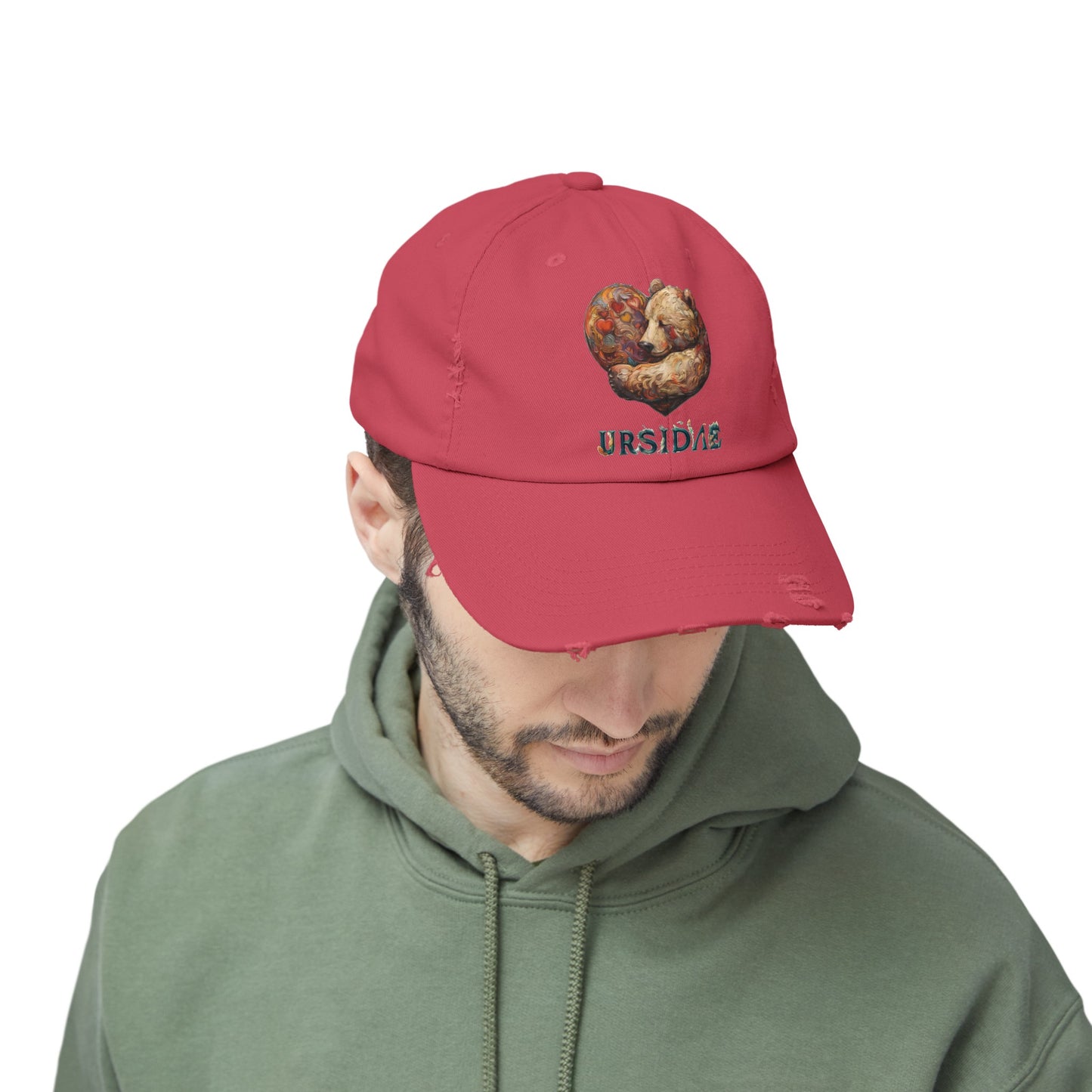 BearHeart Unisex Distressed Cap