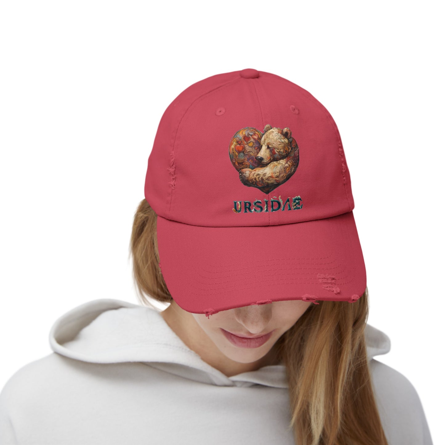 BearHeart Unisex Distressed Cap