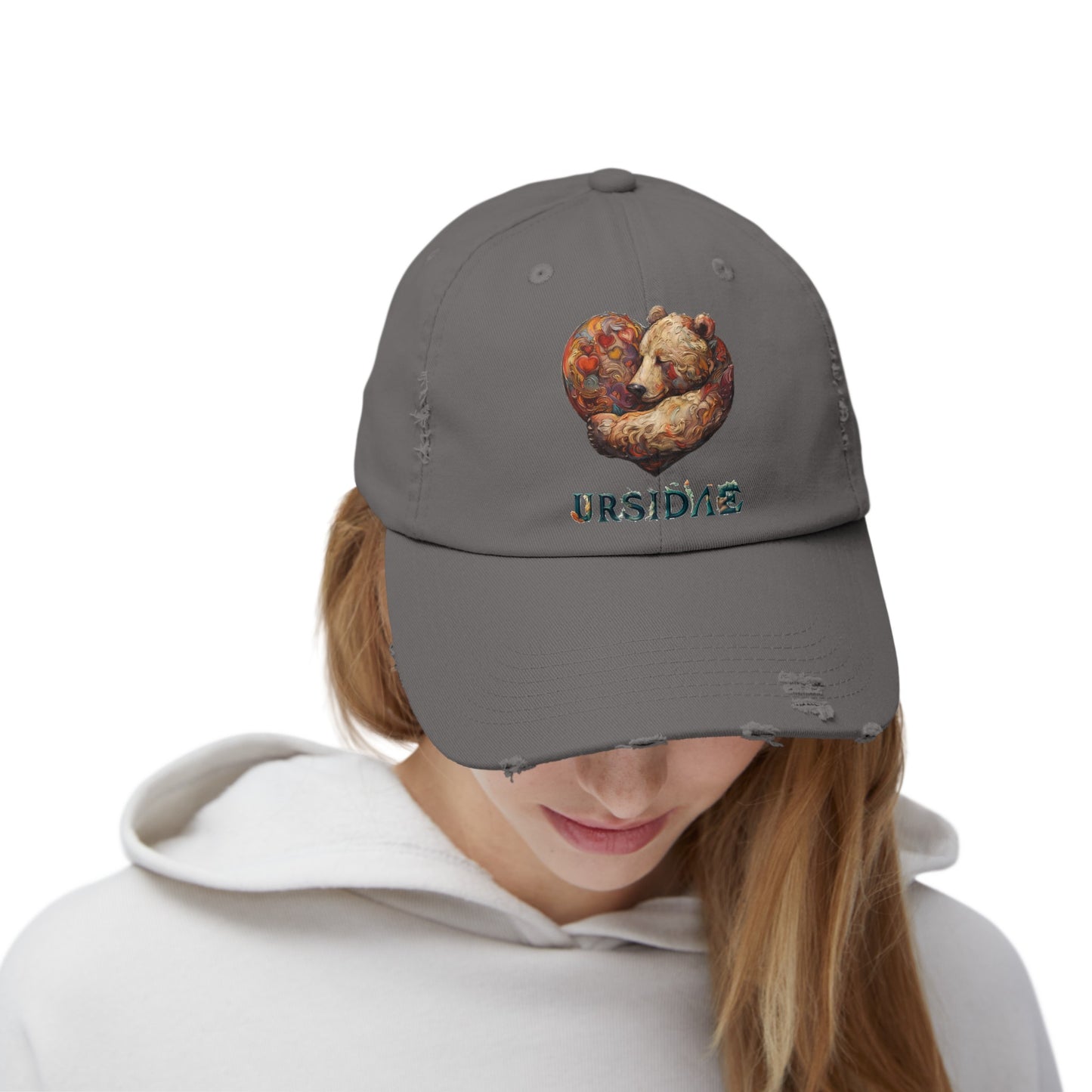 BearHeart Unisex Distressed Cap