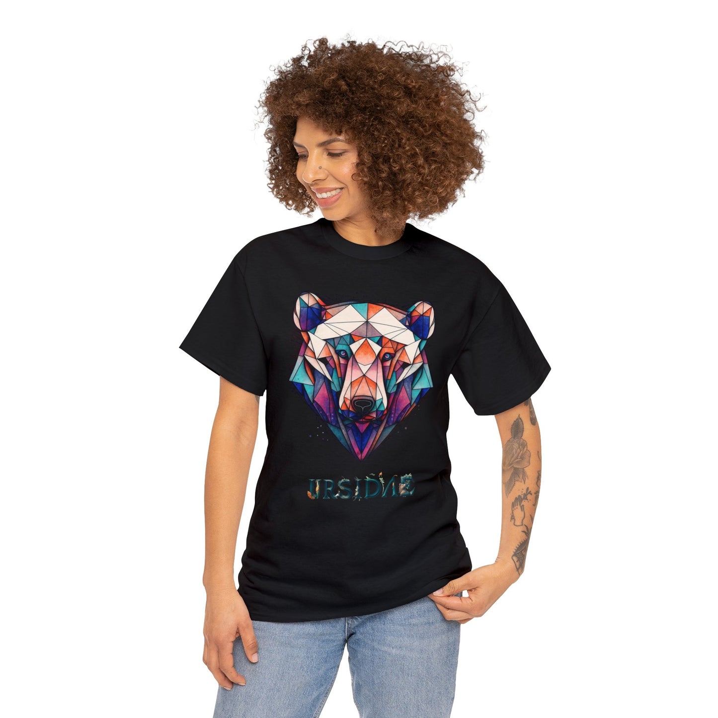 Ursidae - Mirage (Unisex Cotton BLK/WHITE Tee)