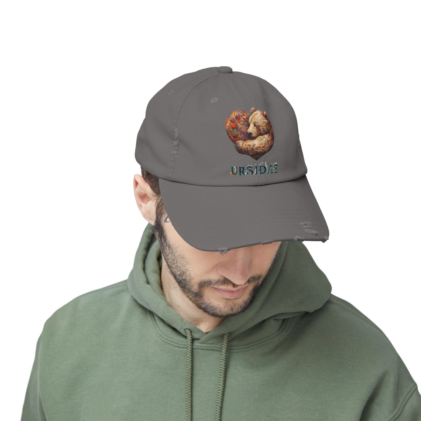 BearHeart Unisex Distressed Cap