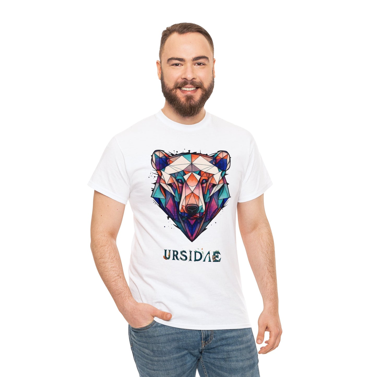 Ursidae - Mirage (Unisex Cotton BLK/WHITE Tee)