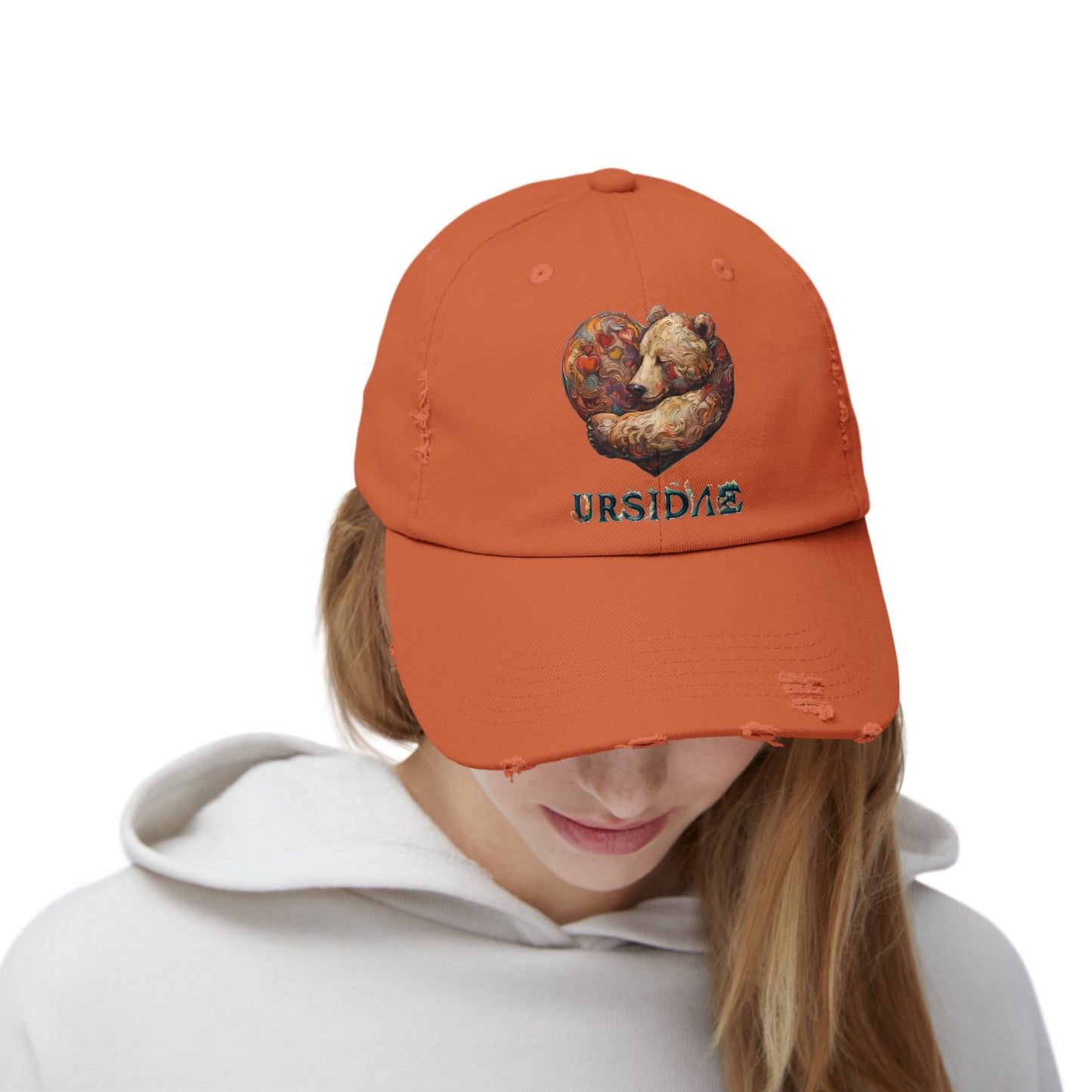 BearHeart Unisex Distressed Cap
