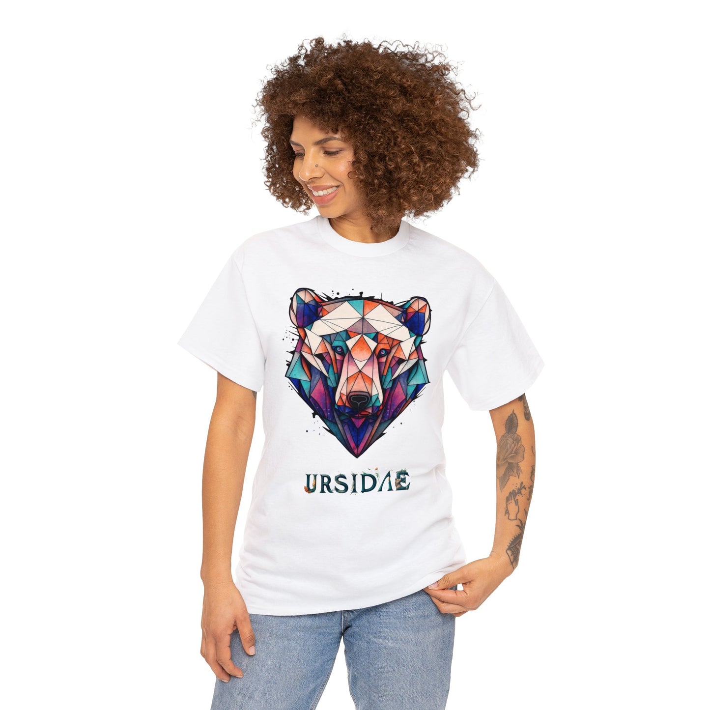 Ursidae - Mirage (Unisex Cotton BLK/WHITE Tee)