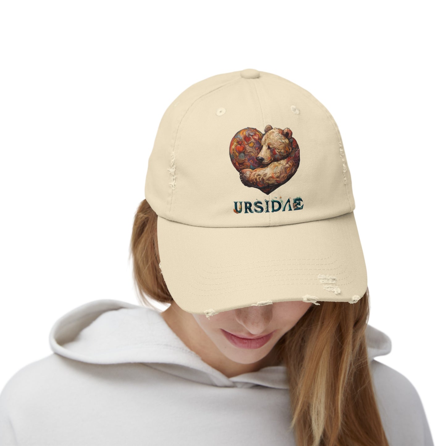 BearHeart Unisex Distressed Cap