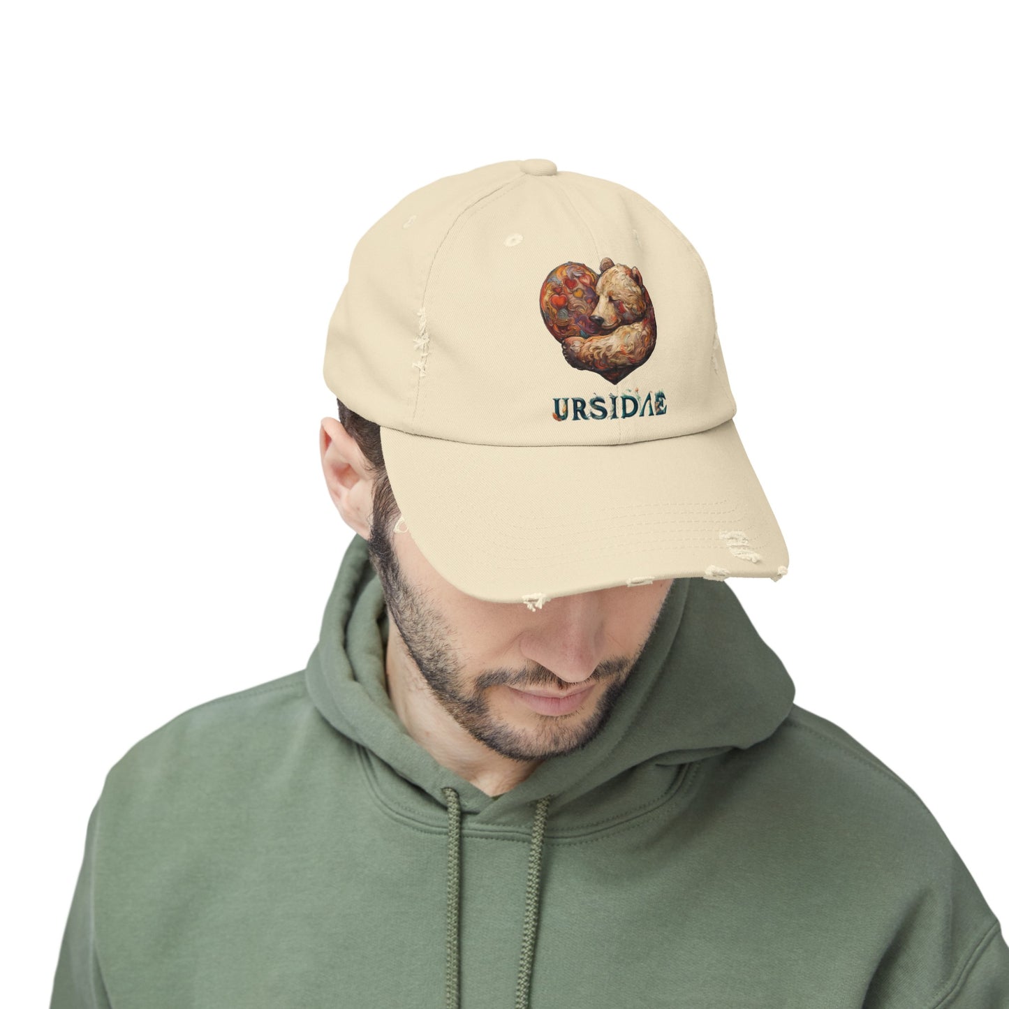 BearHeart Unisex Distressed Cap